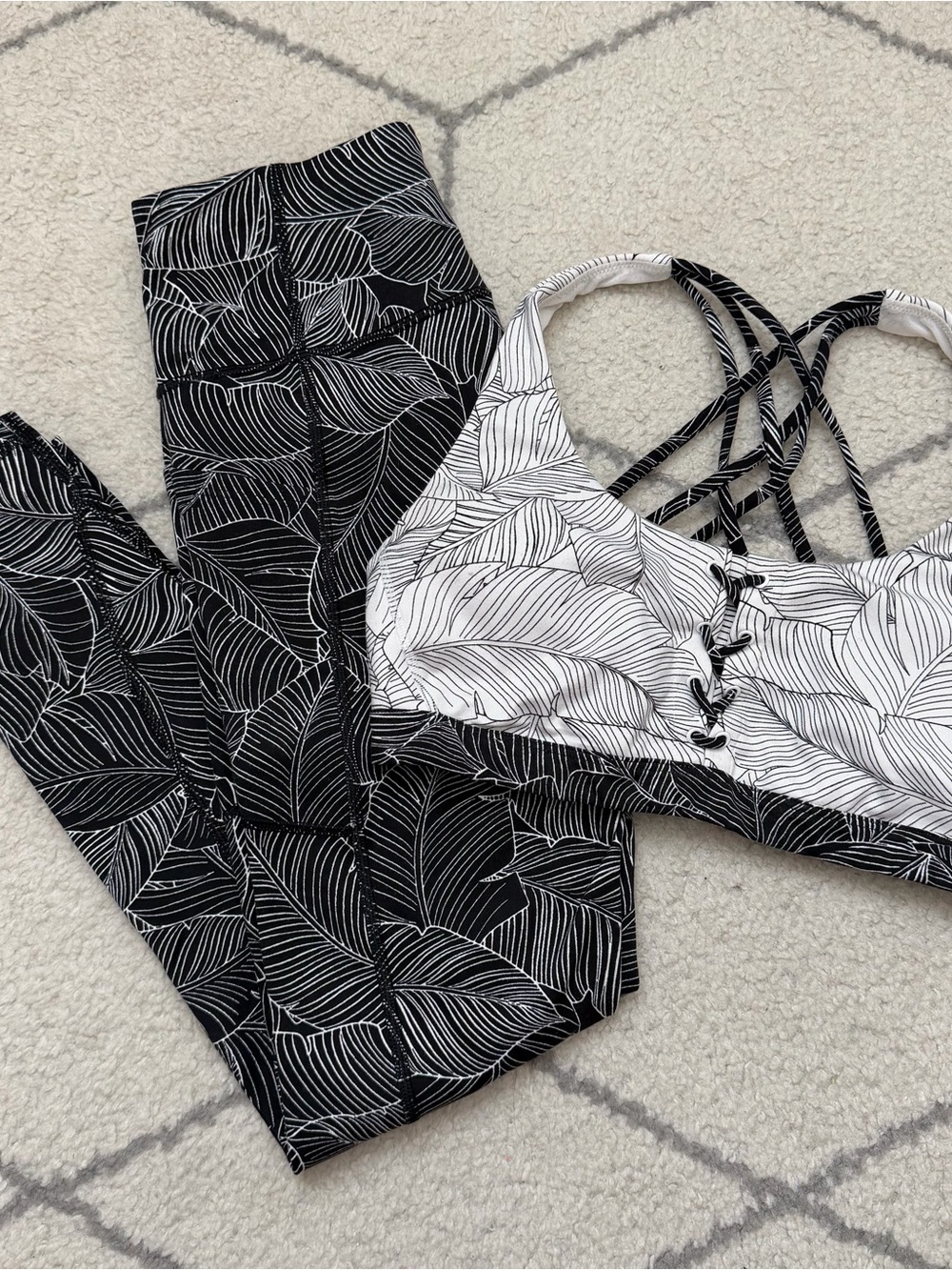 Victoria's Secret On Point Black and White matching set